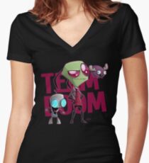 Team Doom Women's Fitted V-Neck T-Shirt