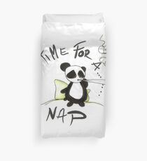 Panda Naptime Smoking Ganja Weed Marijuana Duvet Cover