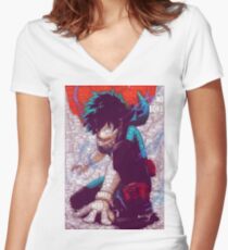 Izuku Midoriya - Boku no Hero Academia | My Hero Academia Women's Fitted V-Neck T-Shirt