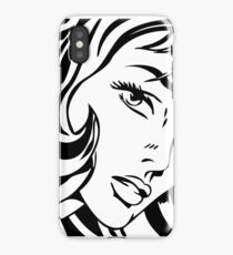 Girl With Hair Ribbon - Roy Lichtenstein Stencil iPhone Case