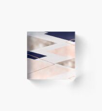 Rose gold french navy geometric Acrylic Block