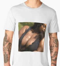 Sexy plus, bbw, thick, plussize, ebony, curvy Black, African American Women Men's Premium T-Shirt