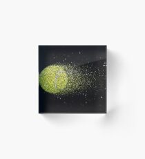 Tennisball Glitzer Acrylblock