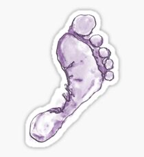 Purple Barefoot Foot Wine Sticker