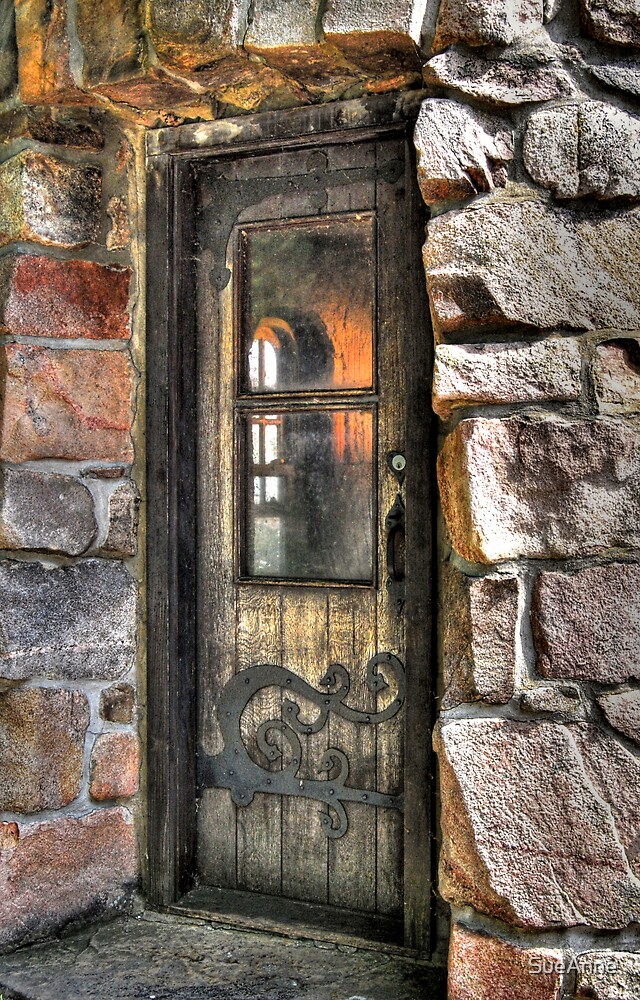 "Wooden Castle Door" by SueAnne Redbubble