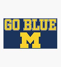 Go Blue Michigan Block M Photographic Print