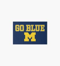 Go Blue Michigan Block M Art Board