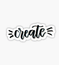 "create" Calligraphy Sticker