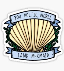 Poetische Noble Land Meerjungfrau Sticker