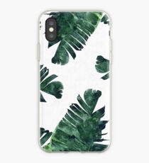 Banana Leaf #Watercolor Pattern #redbubble iPhone Case
