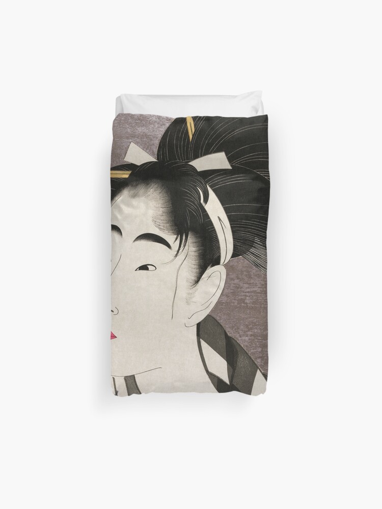 Kitagawa Utamaro Japanese Woodblock Print Duvet Cover By