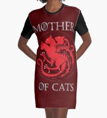 MOTHER OF CATS-GAME OF THRONES Graphic T-Shirt Dress