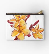 Plumeria Zipper Pouch