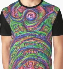 Green #DeepDream Graphic T-Shirt