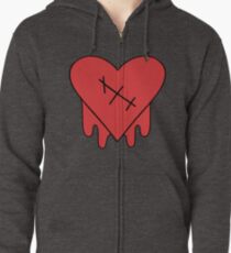 Gravity Falls - Robbie V's Edgy on Purpose heart Zipped Hoodie