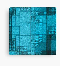 A Retro Pattern in Turquoise Canvas Print