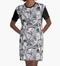 MC Escher Graphic T-Shirt Dress