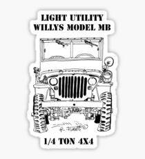 Light Utility Willys Model MB Jeep (1) Sticker
