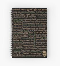 Cuaderno de espiral Shakespeare Insults Dark - Edición revisada (por incógnita)
