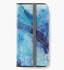 Blue abstract expressionism iPhone Wallet/Case/Skin