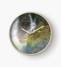 Waterfall Crashing Over Rocks Clock