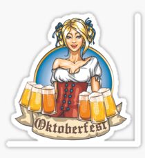 Oktoberfest Dirndl Lady Sticker