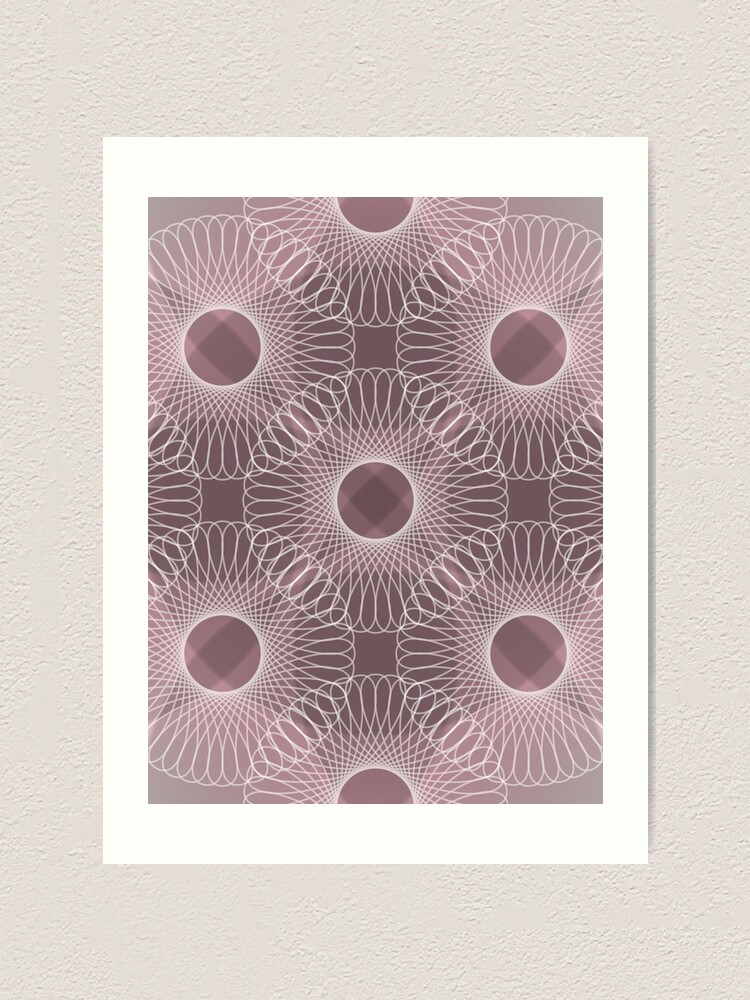 Alternate view of Circled in Shades of Rose Pink Art Print