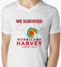 We Survived Hurricane Harvey 2017 Men's V-Neck T-Shirt