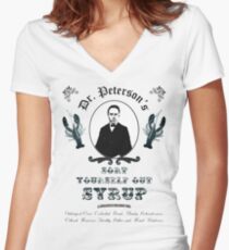 Sort Yourself Out Syrup Old Timey Jordan Peterson Meme Women's Fitted V-Neck T-Shirt