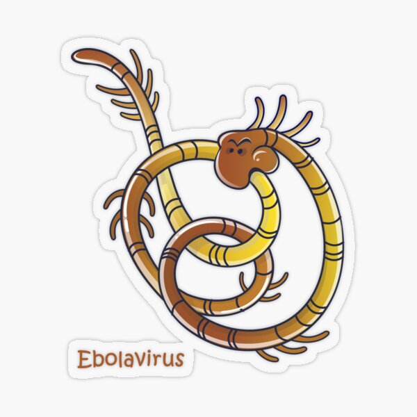 Ebolavirus Transparenter Sticker
