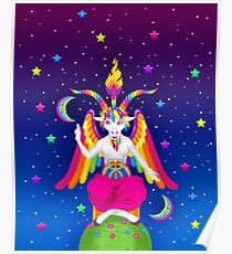 1997 Neon Rainbow Baphomet Poster