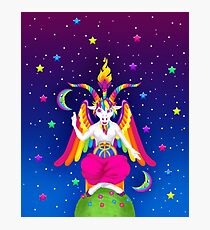 1997 Neon Rainbow Baphomet Photographic Print