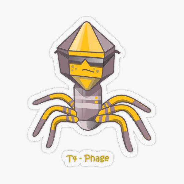T4 Virus Transparenter Sticker