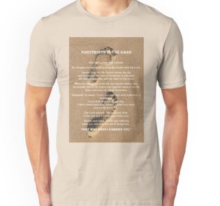 footprints in the sand t shirt