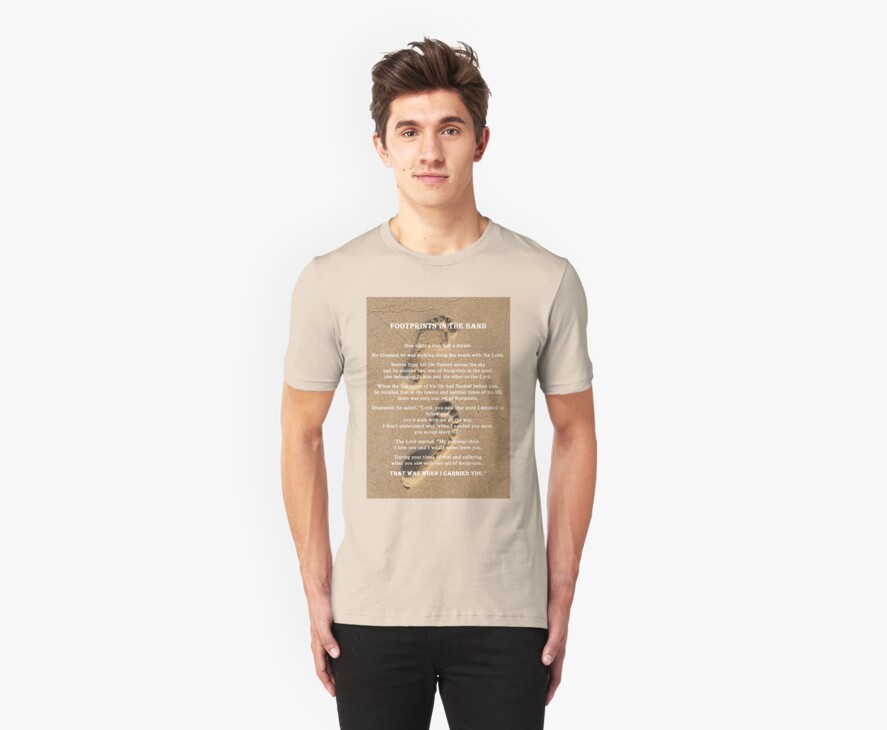 footprints in the sand t shirt