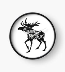 I Just Really Like Moose, OK? - Funny Moose Lover Design Clock