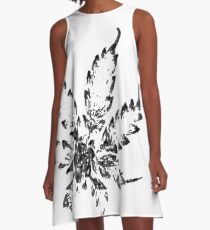 Cannabis Noir A-Line Dress