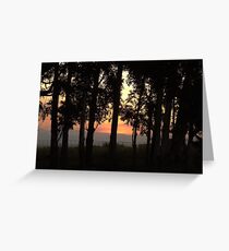 Sunset over the Blinkwater Mountains Greeting Card