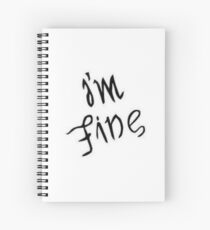 BTS Love Yourself Ambigram I'm Fine Save Me Spiral Notebook