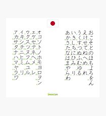 Syllabaires Japonais Photographic Print