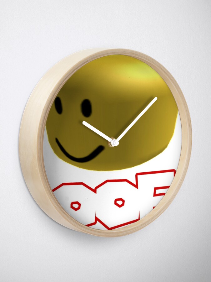 Oof Revisioned Clock By Colonelsanders Redbubble - roblox death sound tote bag by colonelsanders redbubble