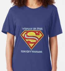 Woman of Steel - Scoliosis Awareness Slim Fit T-Shirt