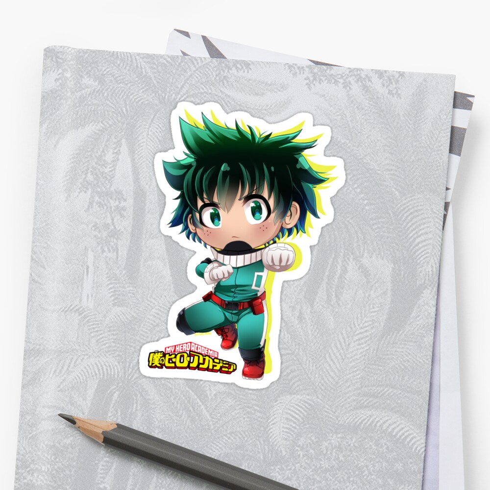 Boku No Hero Academia Chibi Deku Stickers By Koyukimori Redbubble 