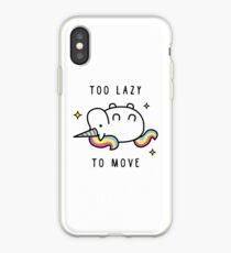 Zu faul, Unicorn T-Shirt zu bewegen iPhone-Hülle & Cover