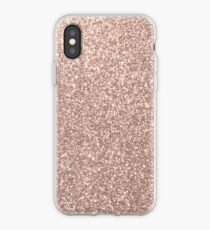 Pink Rose Gold Metallic Glitter iPhone Case