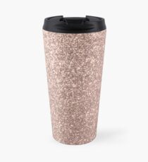 Rosa Rose Gold Metallic Glitter Thermobecher