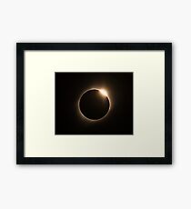 2017 Solar Eclipse - Diamond Ring Framed Print