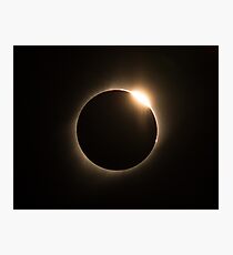 2017 Solar Eclipse - Diamond Ring Photographic Print