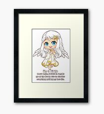 Cute Virgo Sign Funny Quote Chibi Framed Print