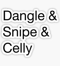 dangle, snipe, celly Sticker